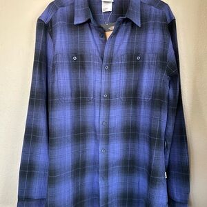 The North Face Purple and Black Plaid Shirt Standard Fit